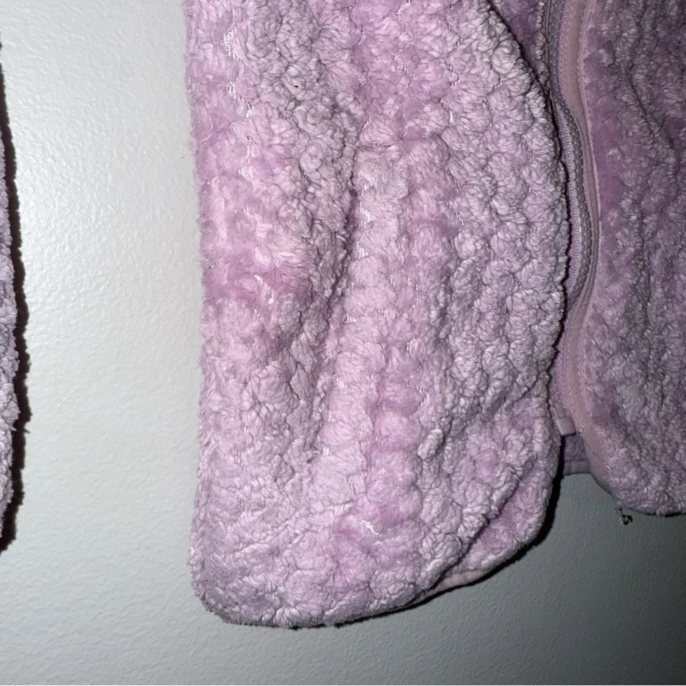 Columbia Girls XXS Lavender Purple‎ Textured High Pile Fleece Full Zip Jacket